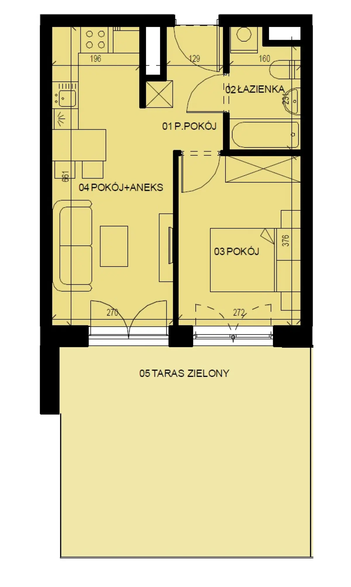 Mieszkanie 34,36 m2, Graniczna, Rzeszów