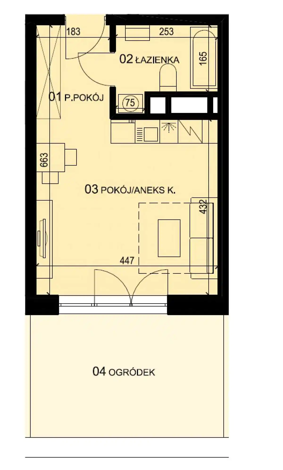Mieszkanie 28,21 m2, Graniczna, Rzeszów