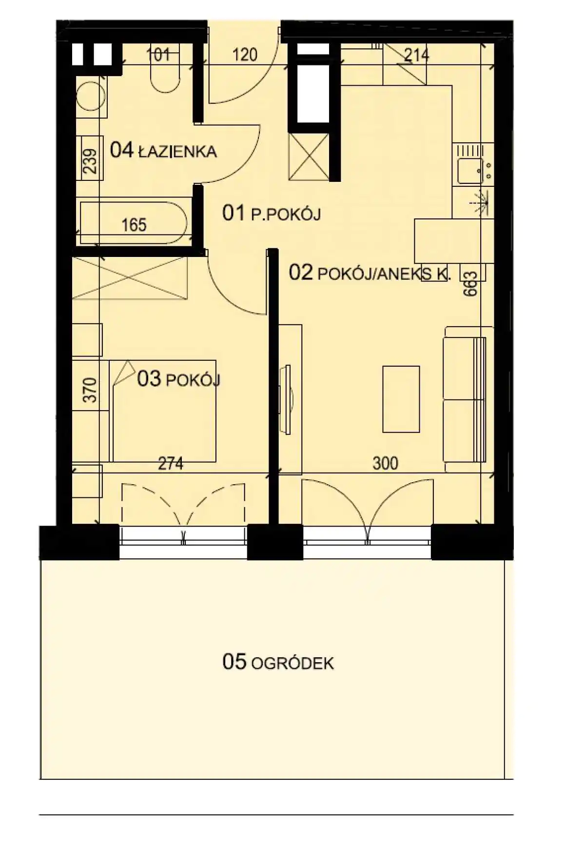 Mieszkanie 36,39 m2, Graniczna, Rzeszów