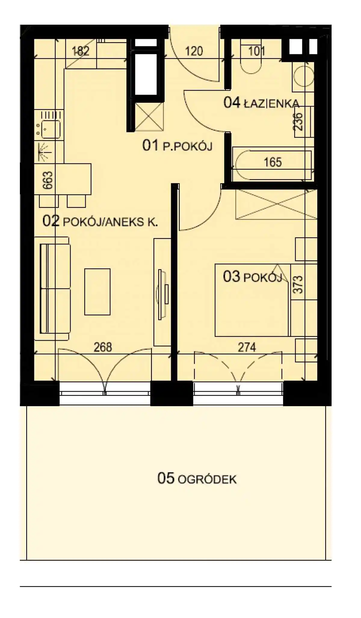 Mieszkanie 34,19 m2, Graniczna, Rzeszów