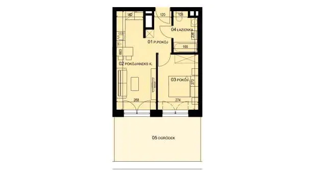 Mieszkanie 34.29 m2