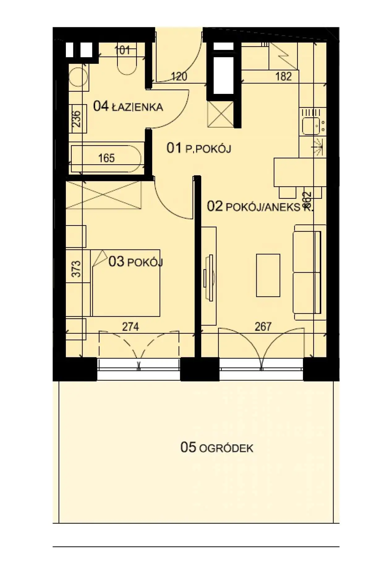 Mieszkanie 34,29 m2, Graniczna, Rzeszów